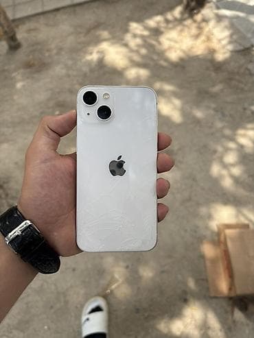 apple telefon: IPhone 13, Ağ, Face ID, Qırıq, Zəmanət — 1