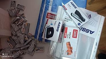 plastik lovhə: Ofis ləvazimatları dəsti salam fərqli fərqli ofis levezamatlari var — 1