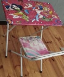 uşaqlar üçün şəkil çəkmək: Qız üçün, Siyirməsiz, Yazı masası, Stullar ilə — 1