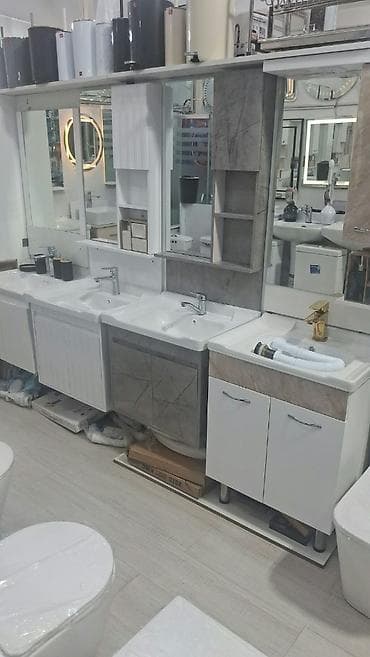 Hamam mebeli və ləvazimatları dəsti - Lavabo üstü şkaflar və güzgü lalafo.az -da Hamam mebeli və ləvazimatları dəsti - Lavabo üstü şkaflar və güzgü