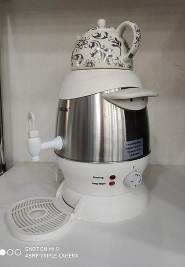 Samovarlar: Samovar elektrik samovar Heager 6 litr tutumlu Paslanmaz iy tam vermez — 3