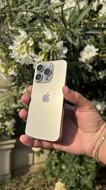 iphone se 2016: IPhone 15 Pro, 128 GB, Natural Titanium, Zəmanət — 1