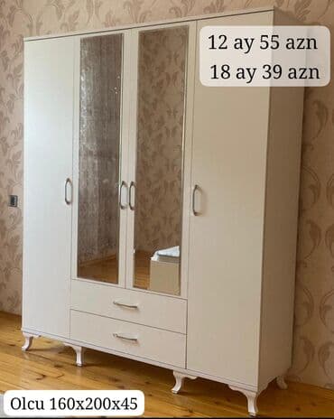 kohnə şkaflar: Yeni, Açılan, 4 qapılı Düz dolab — 1