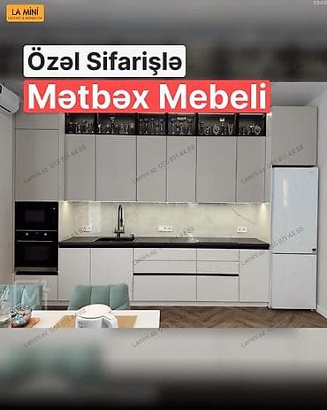Sifarişlə mətbəx dəsti, Özü çəkən petlələr, MDF, Kredit yoxdur — 1