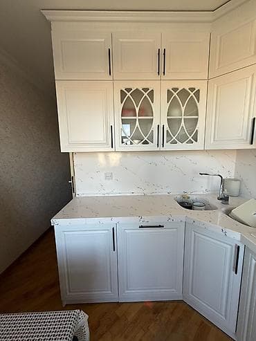 su krantı: Mətbəx mebeli və daxili texnika dəsti - Klassik üslubda, ağ rəngli — 2