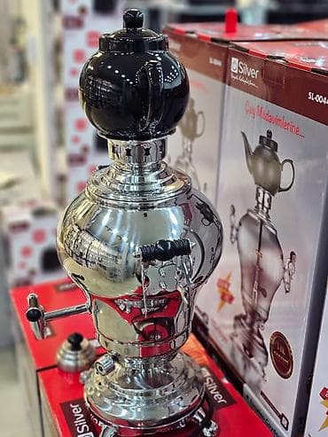 samovar cay: Elektrikli samovar silver model: sl-0044 elektri̇k semaver 4l — 6