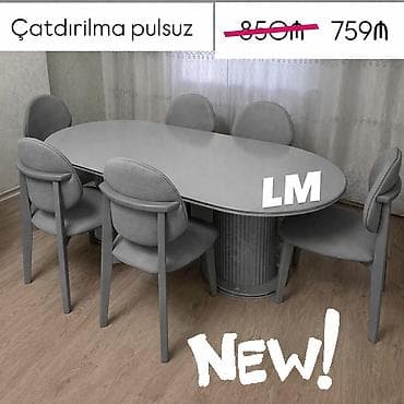 stul: Oval masa, 6 stul — 1