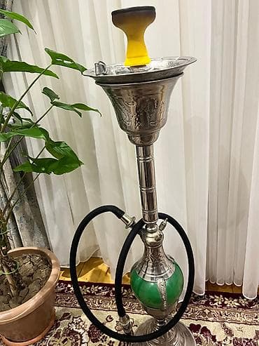 tap az qəlyan: Nərgilə (şüşəsi yaşıl, metal gövdəli) - Klassik dizayn nərgilə - — 1