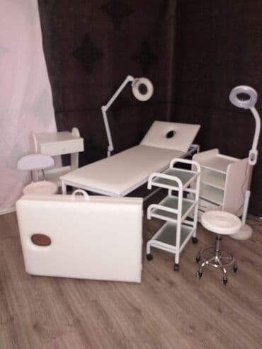 salon üçün: Çarpayı 230 azn kreslo 50 azn təkərli daşıyıcı 55 azn lupali işıq 90 — 6