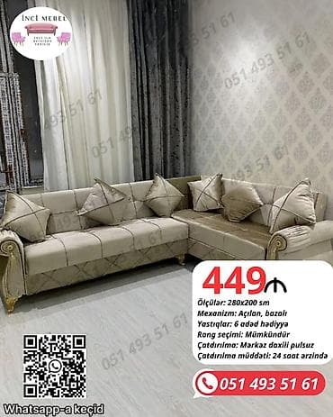 Künc divan, Yeni, Açılan, Bazalı, Parça, Şəhərdaxili pulsuz çatdırılma — 7