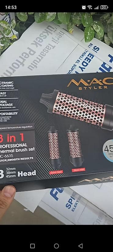 buruq feni: MAC Styler 3 in 1 Professional Thermal Brush Set (MC-6635) — 1