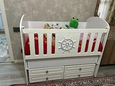 reşotka: Oğlan və qız üçün, İşlənmiş, Dördbucaq, Beşik, Dəstsiz, Matrassız, Yellənmə mexanizmsiz — 6