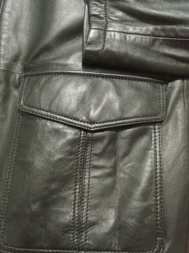 кожаная куртка мужская: Derimod kişi dəridən gödəkçə – ölçü M - Rəng: qara - Material: həqiqi — 7