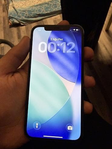 12 iphone qiymeti: IPhone 12, 128 GB, Qara, Face ID — 1
