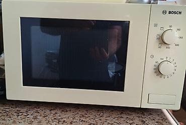 Changan: Mikrodalğalı soba Bosch, Ayrıca dayanan, Mikrodalğalar ilə, rəng - Bej, İşlənmiş — 1