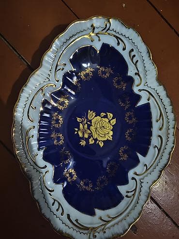 Boşqablar, 1 əd, rəng - Göy, Farfor, Çexiya