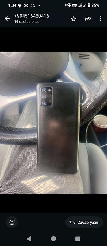 Samsung Galaxy A03s, 32 GB, rəng - Qara, Barmaq izi, İki sim kartlı