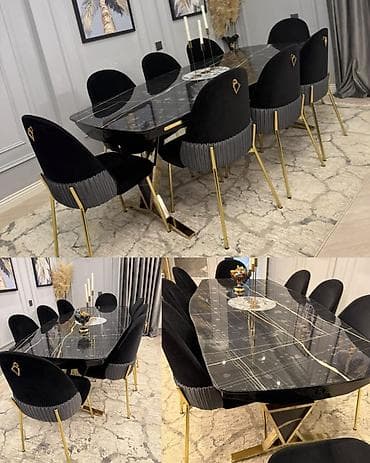 balkon stul: Masa dəsti satılır 1300₼. Üzəri mərmər. 8 oturcağı var.Ünvan 4 cü — 1