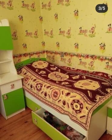 kubik gəncə: Oğlan və qız üçün, İşlənmiş, Təknəfərlik çarpayı, Dolab, Komod, Tumba — 4