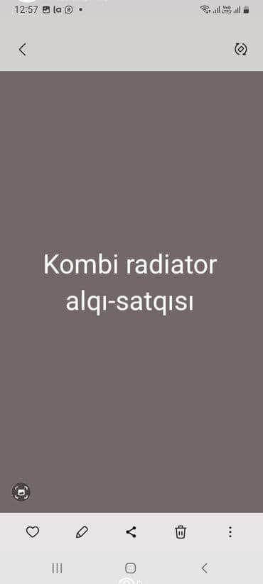 Kombilər: Işlenmiş ve teze kombi radiator alıram