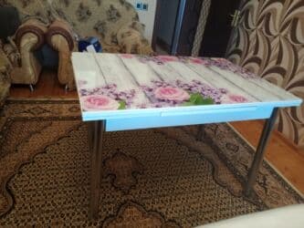 белый стол на кухню: Mətbəx masası, İşlənmiş, Açılan, Dördbucaq masa — 1