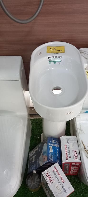 Ev və bağ: Pars Ceram ayaqüstü əlüzyuyan (pedestal lavabosu) - Brend: Pars Ceram — 1