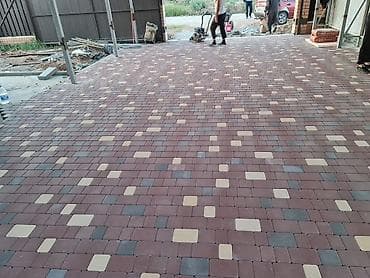 malyar isleri: Peyk daşları ilə səki və həyət döşənməsi xidməti - Beton vibro-press — 4