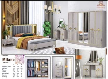 угловая тумба: Двуспальная кровать, 2 тумбы, Турция, Новый — 1