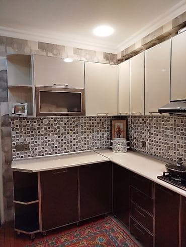 sobalar: Mətbəx mebeli dəsti – L formalı, üst və alt dolablarla - Rəng: yuxarı — 2