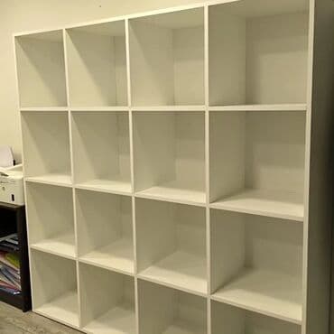 bərbər şkafı: Ofis sened refleri hundurluk 180 sm Eni 180 sm Derinlik 40 sm Refler — 6