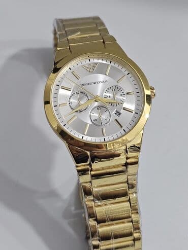 zümrüd qaşlı üzüklər: Qol saatı, Emporio Armani, rəng - Yaşıl — 3