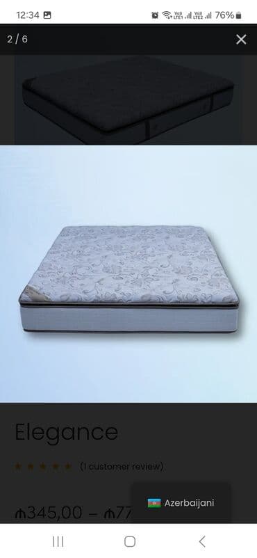 matryal: Yeni, Ortopedik matras, Bir nəfərlik — 30