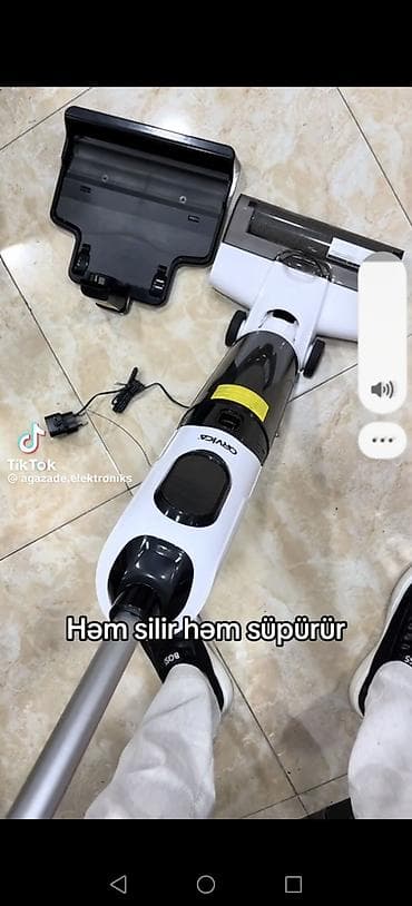 şotka süpürge: ORVICA ORM-506 – eyni anda hem silir hemde supurur. Vezyet eladı — 2
