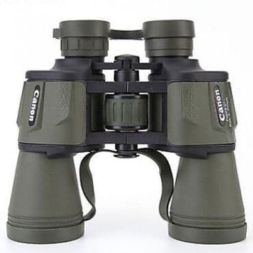 сверхмощный японский бинокль canon 70x70 часы swiss army в подарок: Canon 20x50 dürbün xüsusiyyətləri: Suya davamlıdır Kauçuk korpus — 1