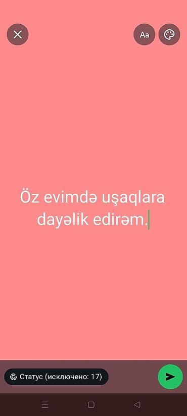 Uşaqlara dayəlik xidməti. Təhsilim tibb bacısı və musiqi təhsilim var lalafo.az -da Uşaqlara dayəlik xidməti. Təhsilim tibb bacısı və musiqi təhsilim var