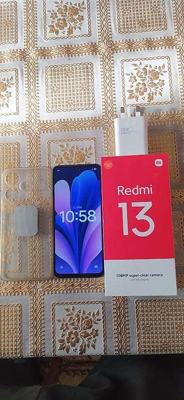 tank telefon: Redmi 13, 256 GB, rəng - Qara, Sensor — 1