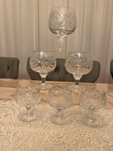 qaşıq dəsti: Бокалы, Хрусталь, Набор из 6 шт., 200 мл — 1