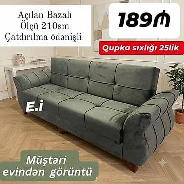 Divanlar Yeni ve Sifarisle 189 Azn Rəng seçimi var Açılan və Bazalı