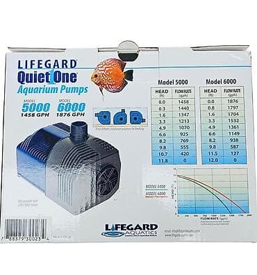 Akvarium aksessuar və ləvazimatları: Lifegard Quiet One Aquarium Pump – Model 5000 / 6000 - Akvarium — 1