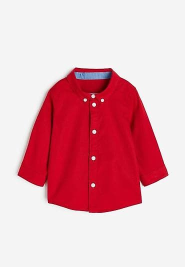 b köynəyi var: Uşaq köynəyi – qırmızı, uzunqol - Klassik düyməli model: ön hissədə — 1
