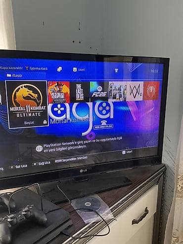 pleysteyşin 4: Ps4 pro proşvkalı 12oyun 2pul 1TB yaddaş ev şəraitində istfadə olnub — 2