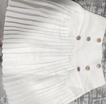 женские юбки гофре: Zərif qadın ətəkləri dəsti 1) Ağ pliseli mini ətək - Yüksək belli — 1