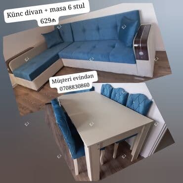 calışma masası: Künc divan, Qonaq otağı üçün, Açılmayan — 1