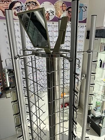 Stend vitrinləri: Eynək üçün döner vitrin stendi - Material: metal konstruksiya — 2