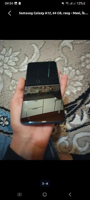 infinix note 30 pro 16256: Samsung Galaxy A12, 64 GB, rəng - Mavi, İki sim kartlı — 2