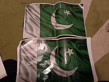 kiriditlə maşınlar: Məhsul: Pakistan bayrağı dizaynlı yapışqanlı vinil stikerlər (2 ədəd) — 1