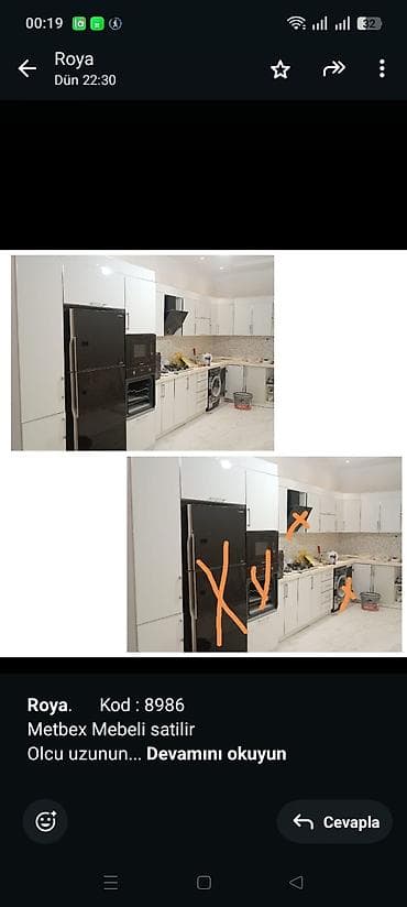 *Roya*. Kod : 8986 Metbex Mebeli satilir Olcu uzunun imumilikde 5.40