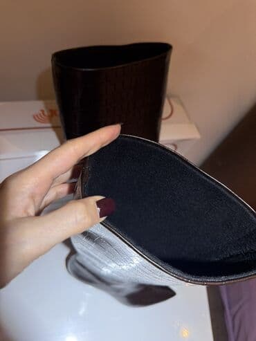 Makasin və loferlər: Yenidir! Razmer sehvdir deyə satılır! Qadın uzun çəkmə – qəhvəyi — 2