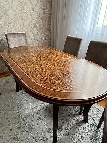 metbex mebeli instagram: Qonaq masası, İşlənmiş, Açılan, Taxta, Oval masa — 2