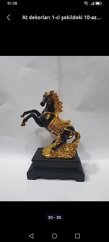 Süni güllər: Fiqur, Keramika, rəng - Qızılı — 9